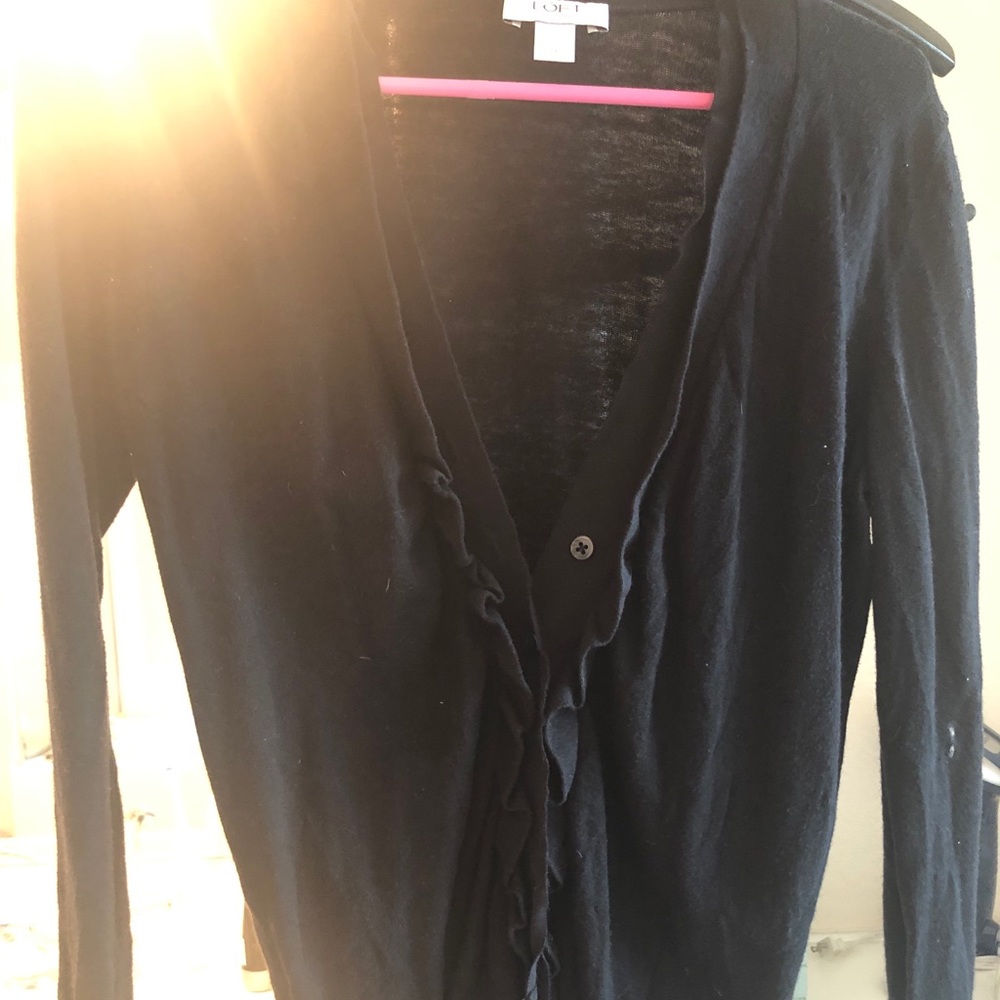 Loft lightweight black cardigan